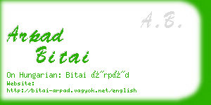 arpad bitai business card